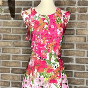 Roz & Ali Size 14 Floral Fit & Flare Midi Dress
